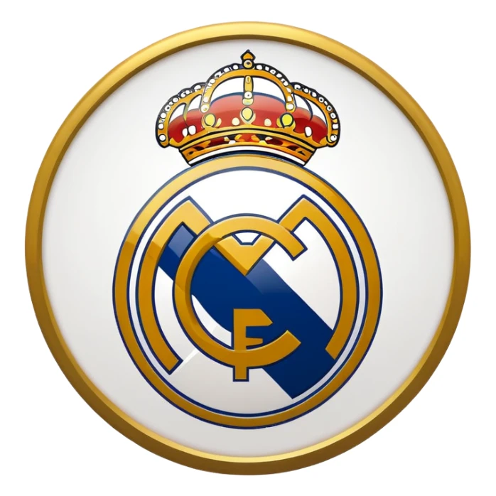 Real Madrid club logo emoji style simplified design sticker