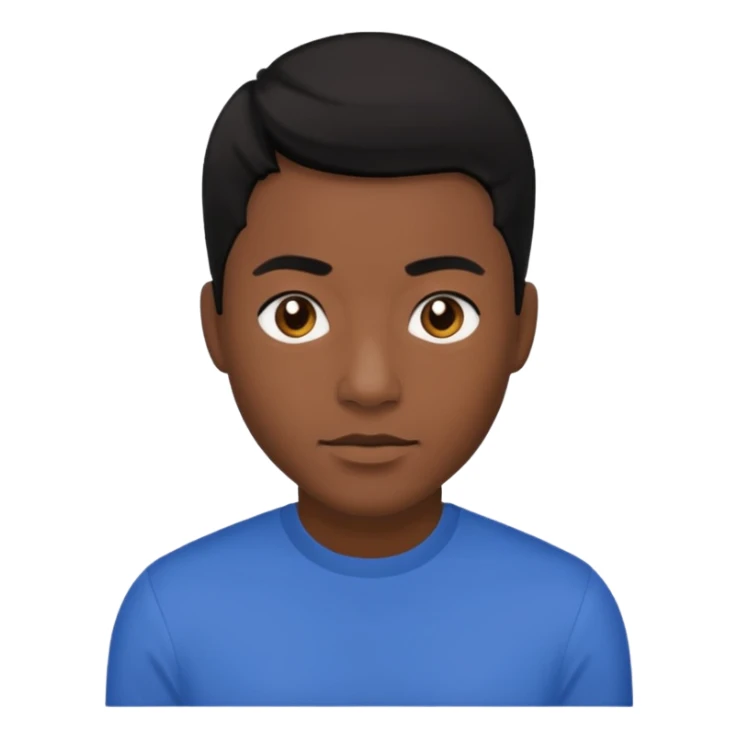 Kevon Edmonds with black hair sticker