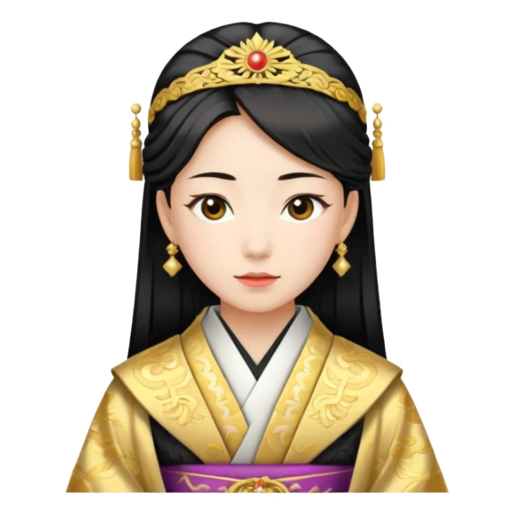 Japanese Princess in ceremonial robe sticker