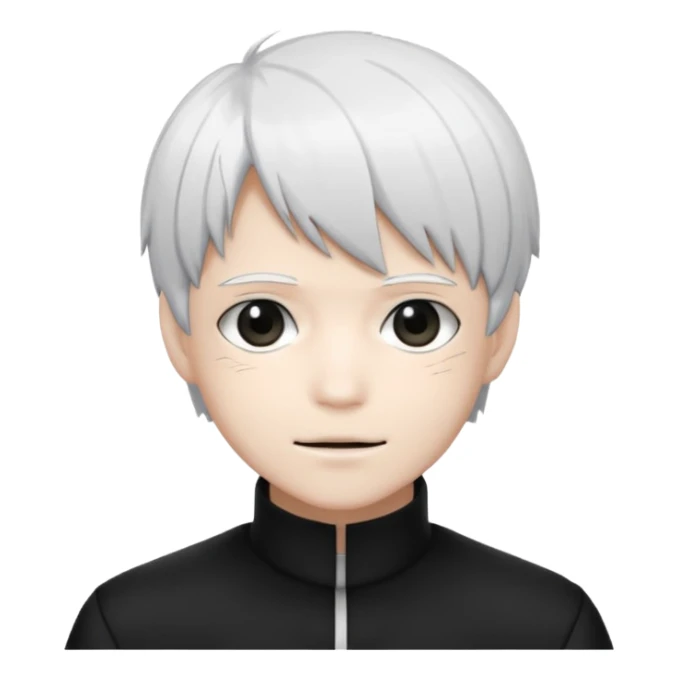 ken kaneki black and white hair sticker