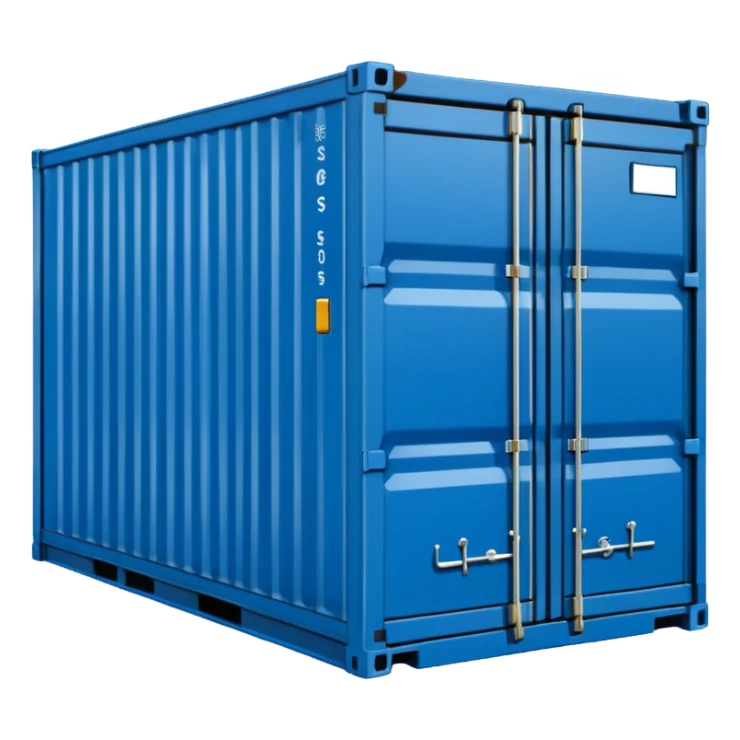 goods Contener emoji which is used for shipment of goods, single contaner sticker