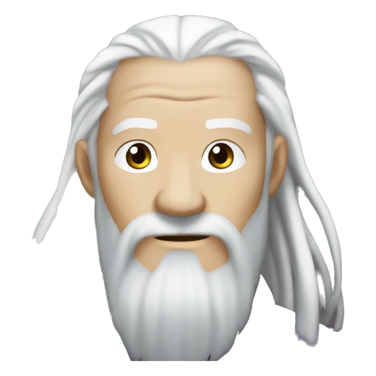 avatar roku from avatar the last airbender. he should be white, an older man, and have long white hair and a long white beard. sticker