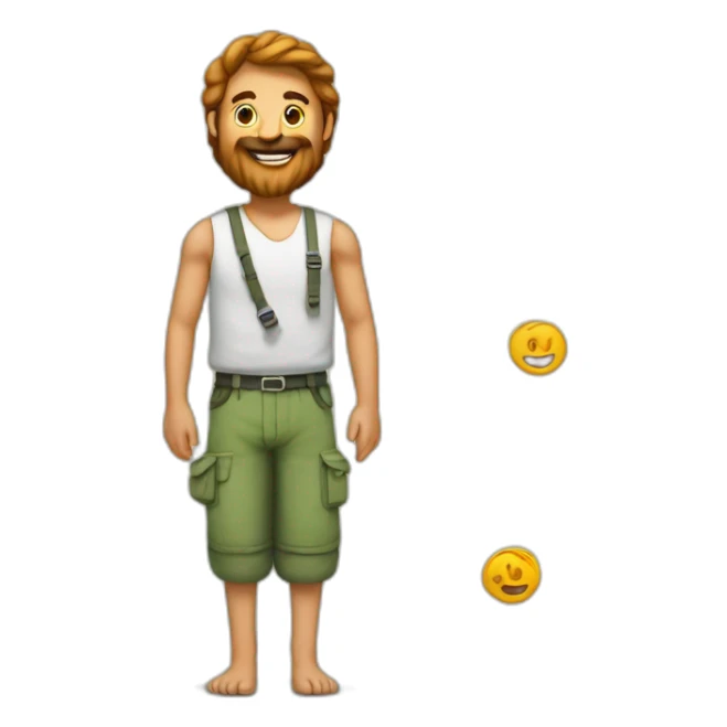 Un portugais avec des jambes poilues qui construit un mur sticker