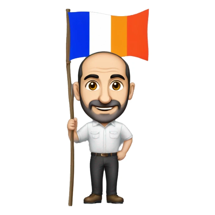 Pashinyan with Armenian flag FLORIST sticker