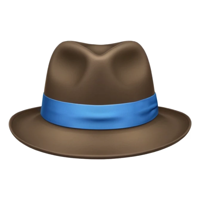 a fedora emoji with a blue band sticker