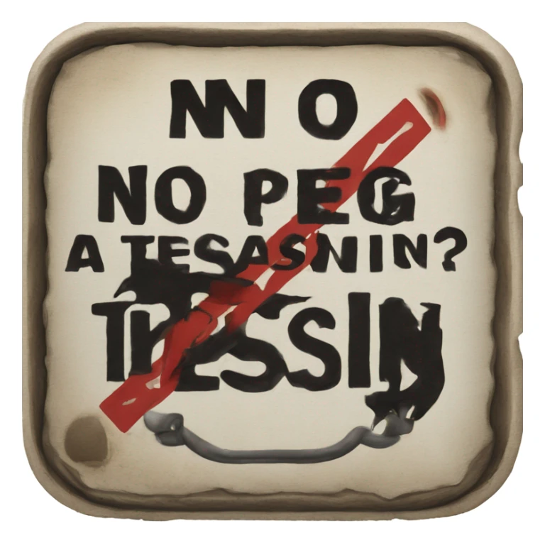 Classical sign, where is says "No trespassing" sticker