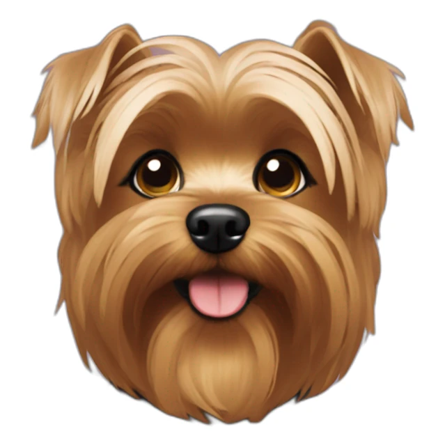Bearded latino Yorkie dog sticker