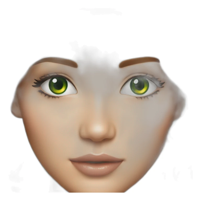 brunette Jennifer Lawrence Green eyes sticker