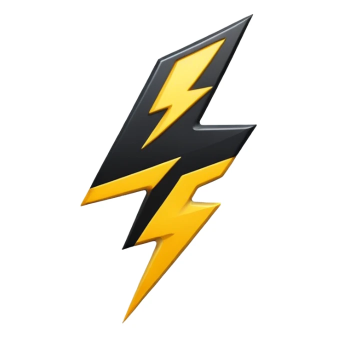 Give me this emoji in black ⚡ sticker