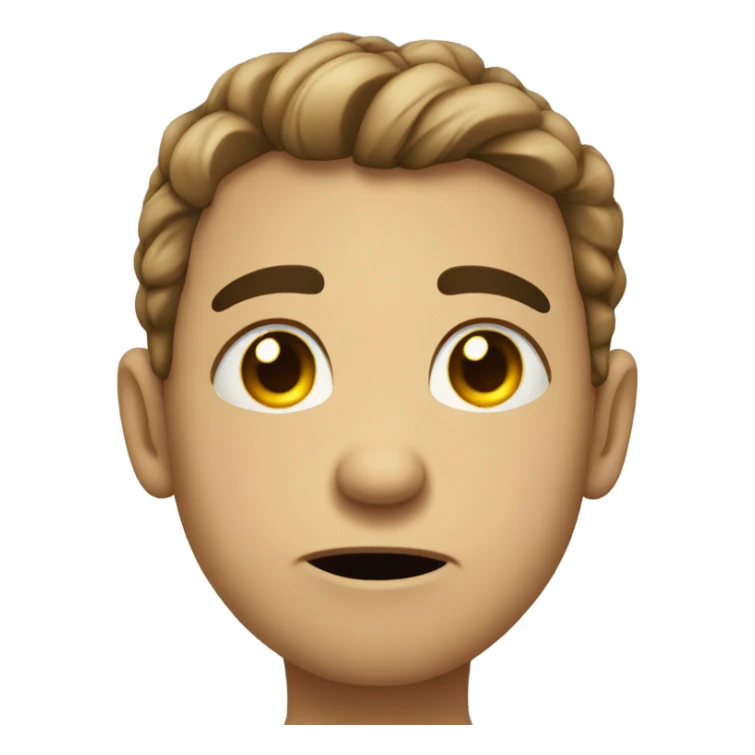 heart eyes with tears and big frown sticker