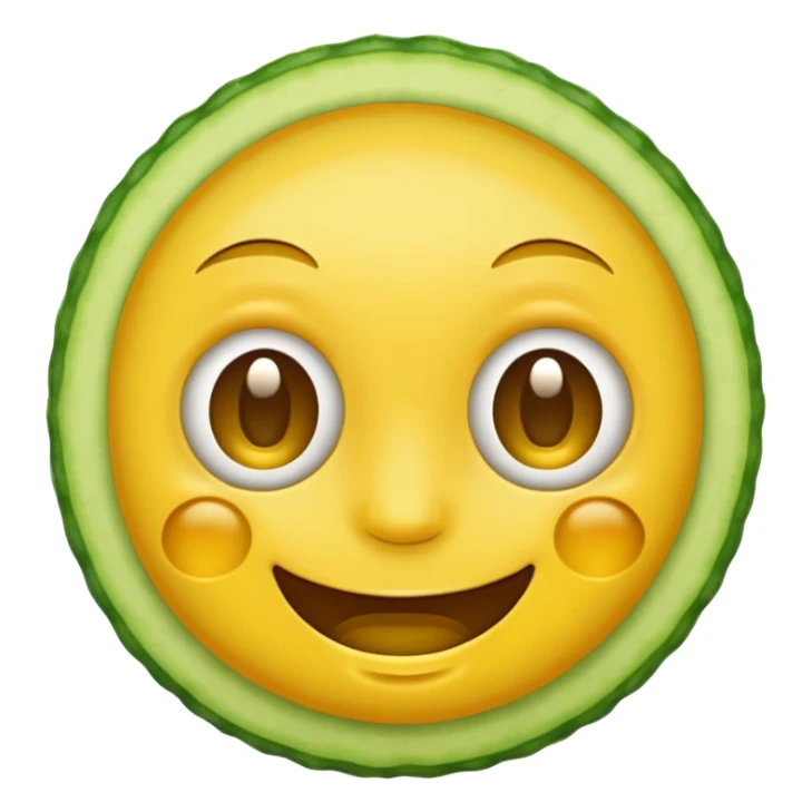 emoji with cucumbers on eyes sticker