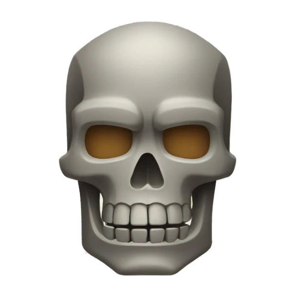 combine the skull and moai emoji sticker