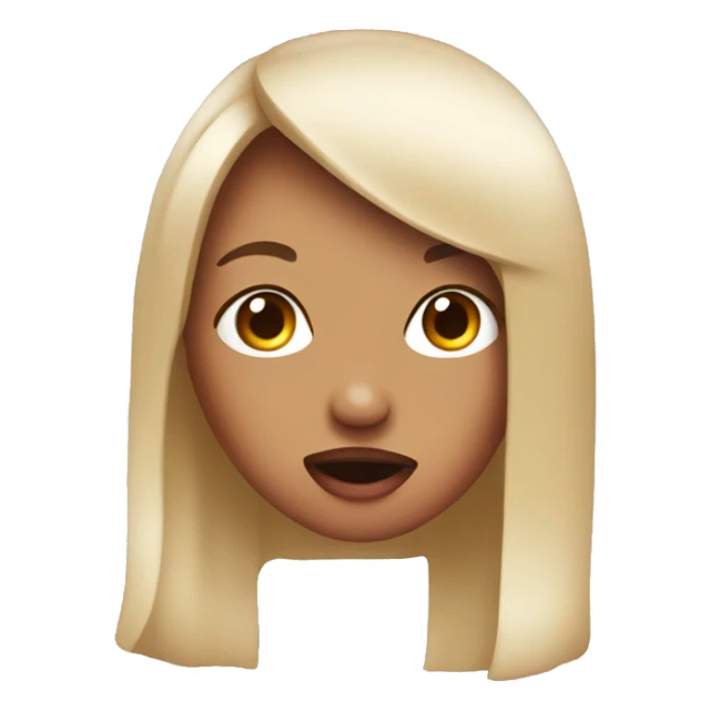 tongue eye roll girl sticker