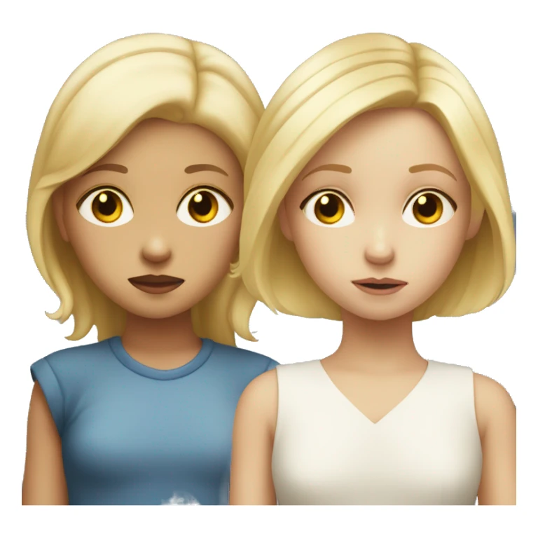 blonde child does not give a toy to another sad blonde child sticker
