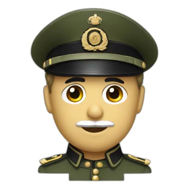 Charlie chaplin with a military uniform sticker