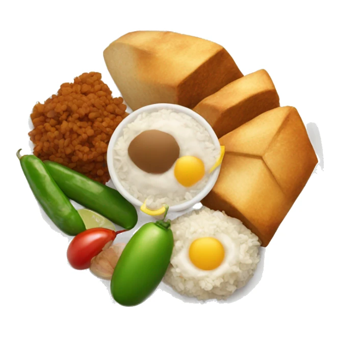 Plate of puertorican food sticker