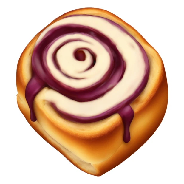 Cinnamon bun with plum on top  sticker