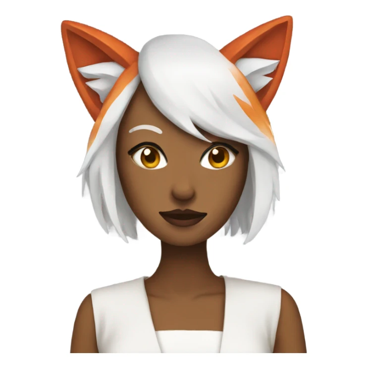 woman wearing kitsune mask  sticker