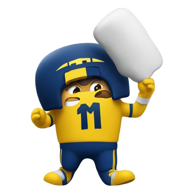 Michigan football crazy person sticker