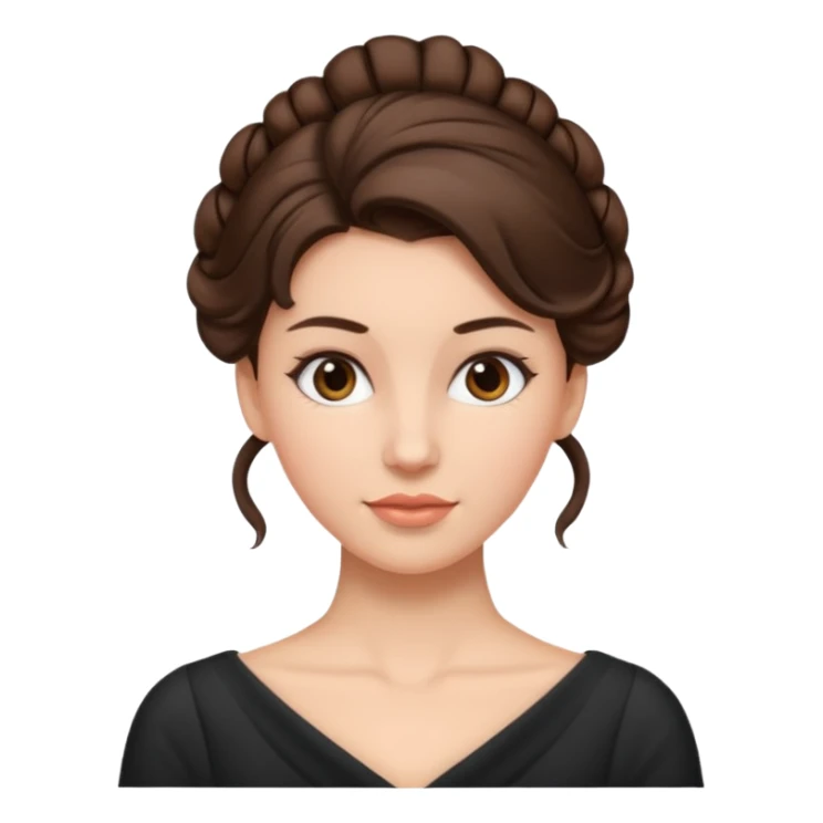 brunette hair updo sticker