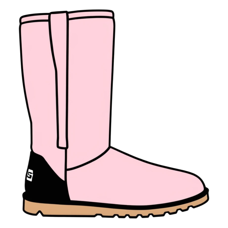 Uggs but in pastel pink sticker