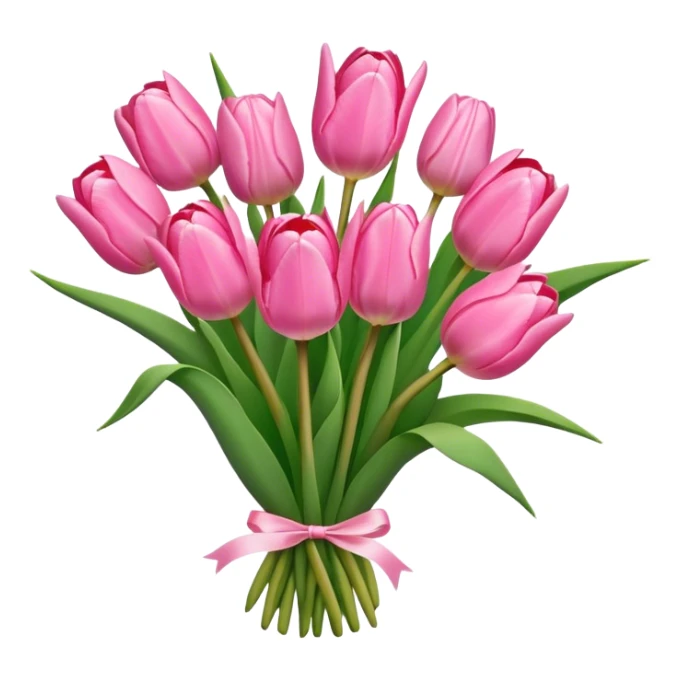 Bouquet of pink tulips sticker