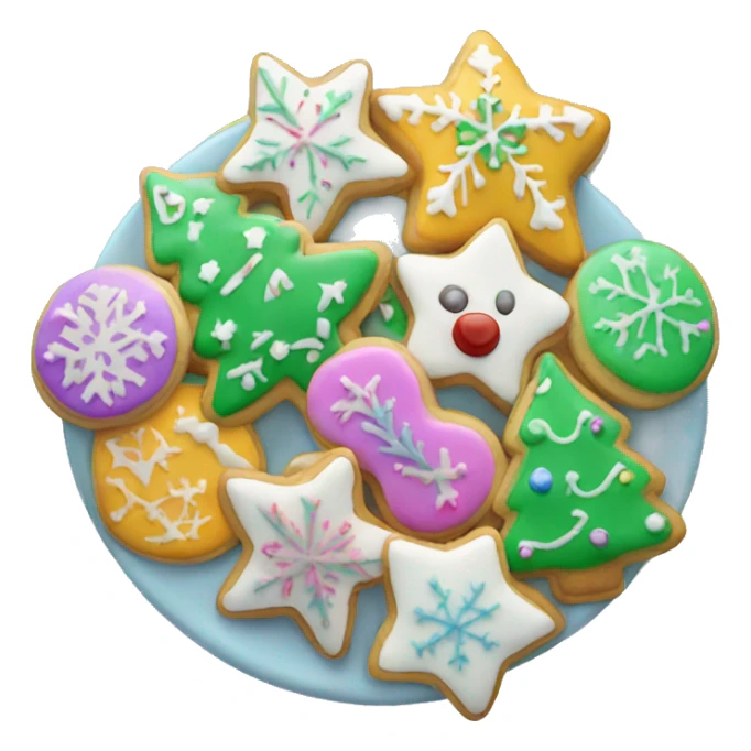 Colorful frosted Christmas cookies sticker