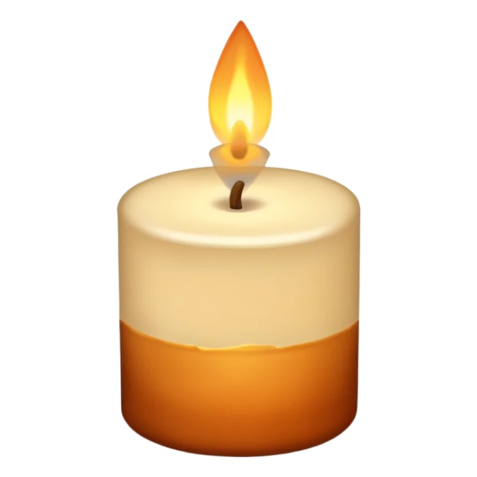 cozy autumn candle, beige colours sticker