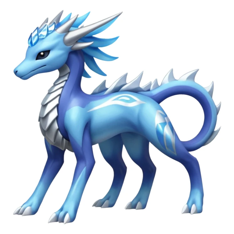 Amaura-Suicune-Dialga-Fakémon-hybrid-creature (full body)  sticker