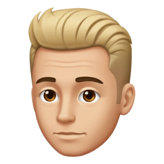 Greased back hair with fade on sides sticker