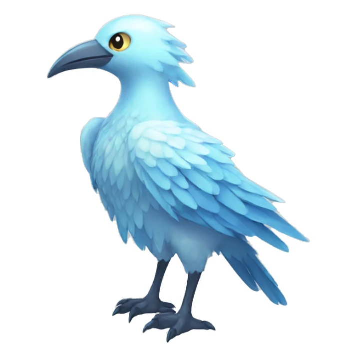 Fantasy legendary godly ice bird Fakemon full body sticker