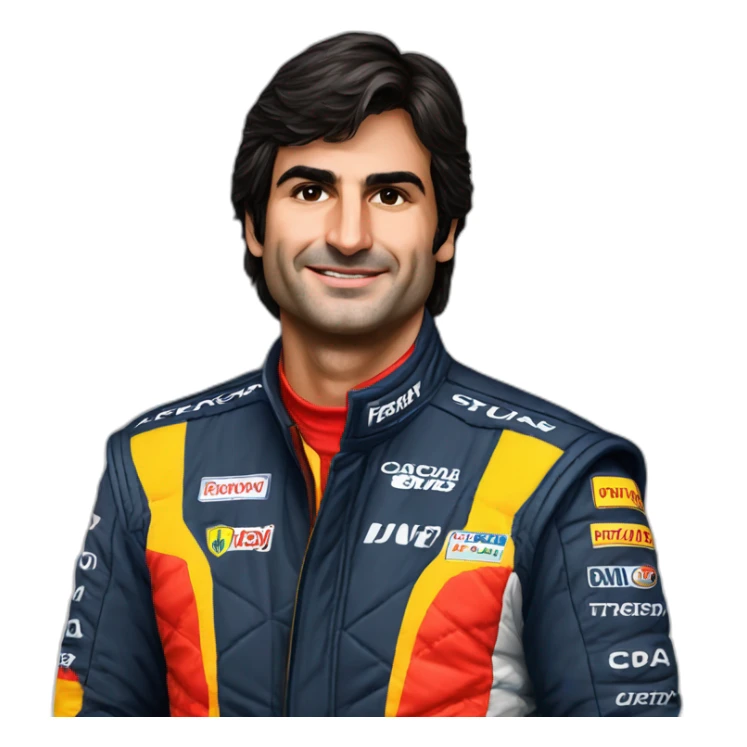 Carlos sainz in a ferrar sticker