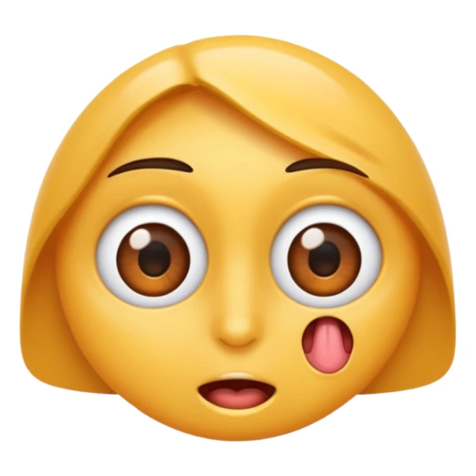 Visage qui a les yeux qui sorte comme un cartoon et la langue aussi sticker