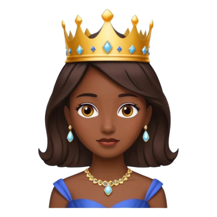 royal girl with dark skin sticker