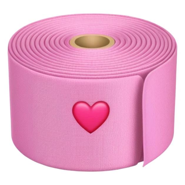 pink roll of fabric with heart pattern, smart fabric, high-tech textile sticker