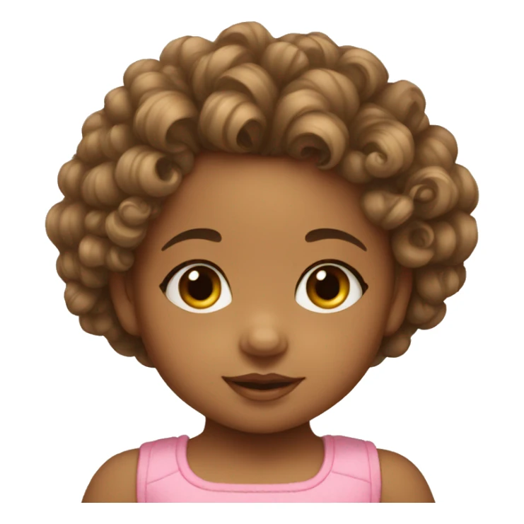 Young Baby girl with curls sticker