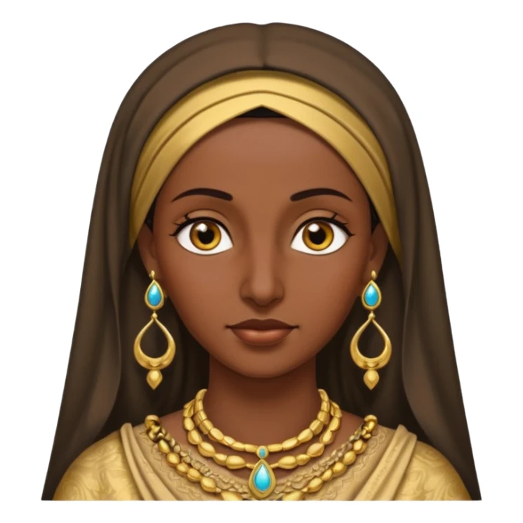 ancient arab woman with earrring sticker