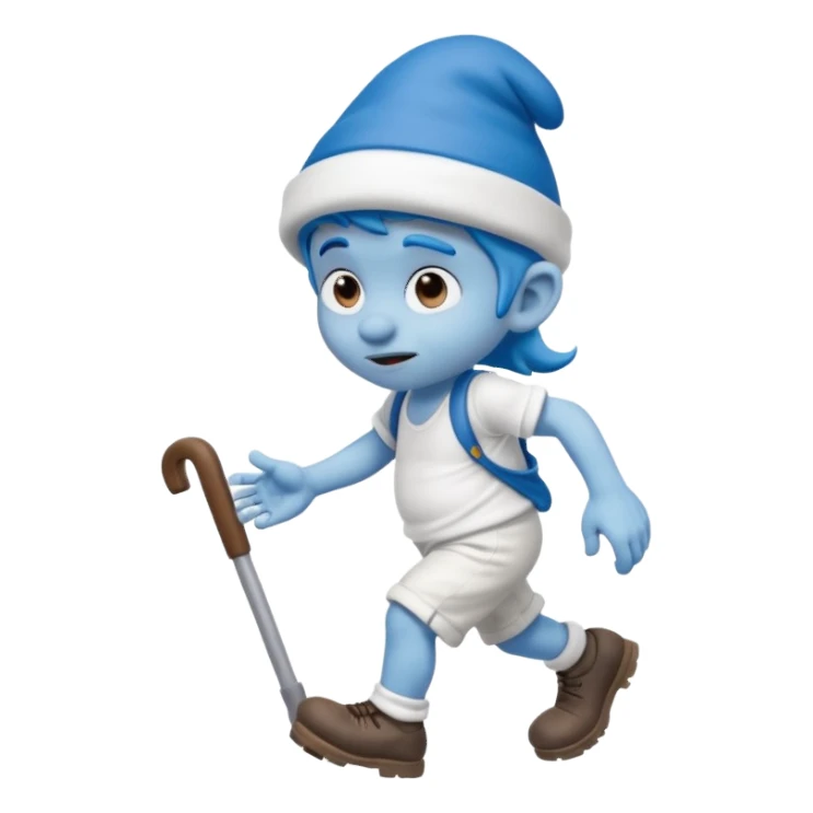 Y a un schtroumpfs il marche il tombe et il se fait un bleu  sticker