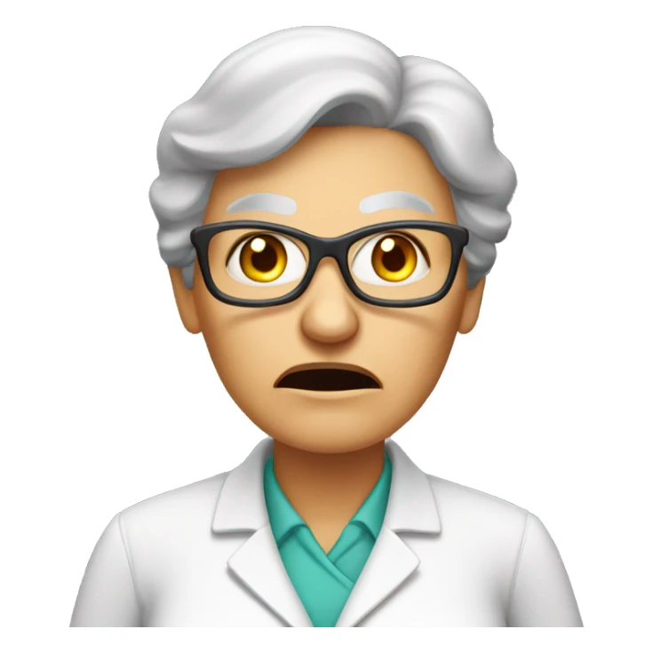 Angry old female chemistry teacher  sticker
