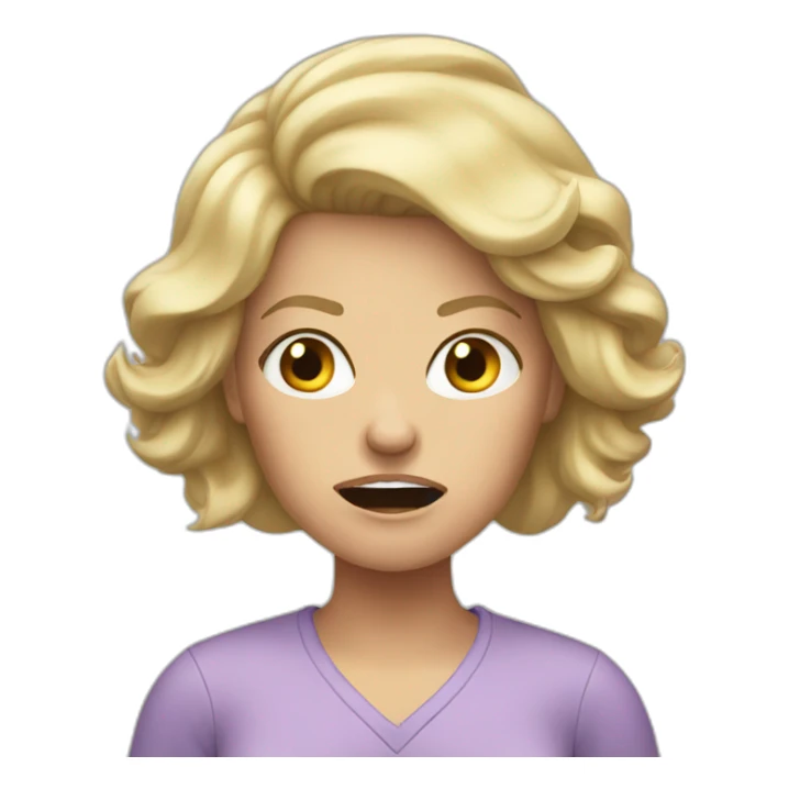 very angry mother blond hair sticker