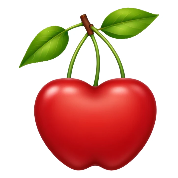 A cherry with no color just the outline sticker