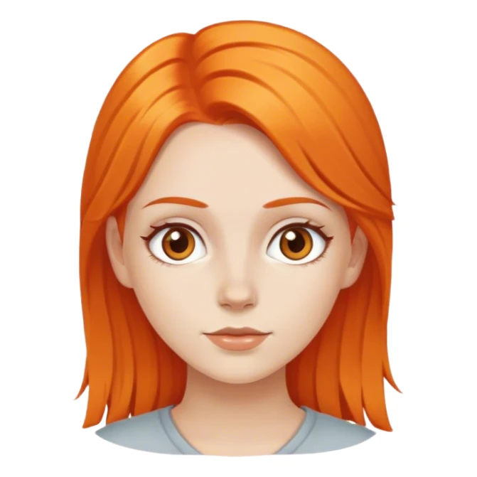 White girl with orange hair  sticker