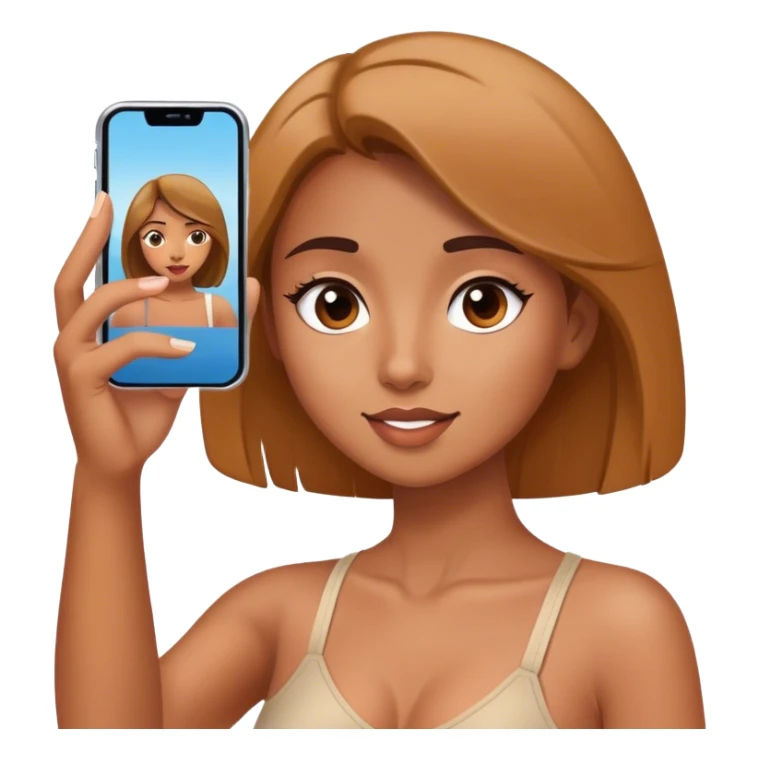 girl taking selfie with phone sticker