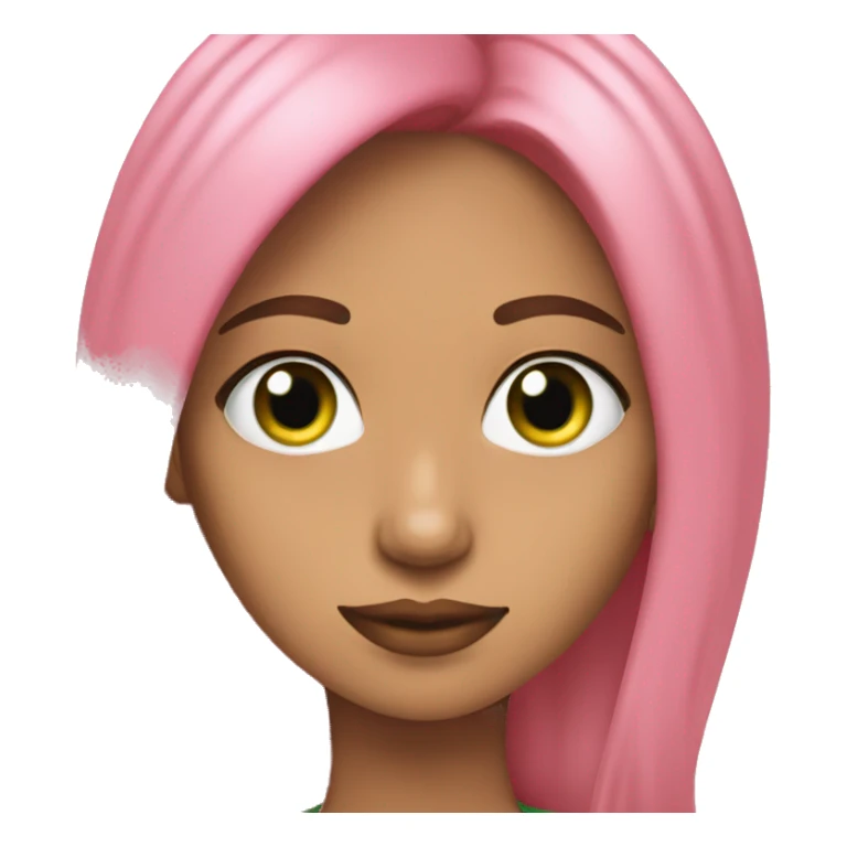 Chica de pelo rosa y ojos verdes sticker