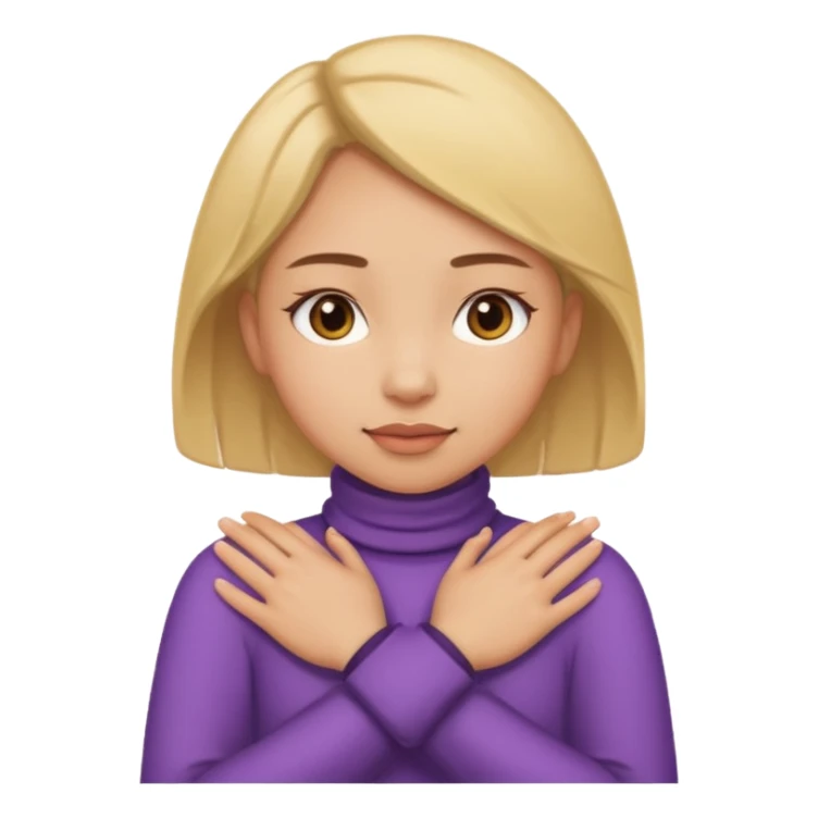 girl standing with arms and hands around neck sticker