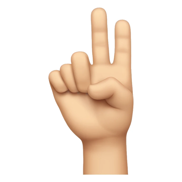 Hand with the Thumb Index and middle Finger up sticker