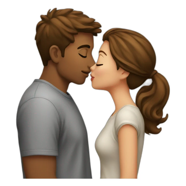 Boyfriend girlfriend kissing sticker