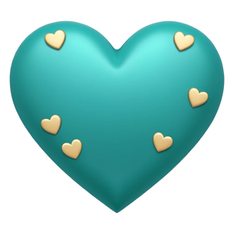 Teal heart with little hearts and Alana wording sticker