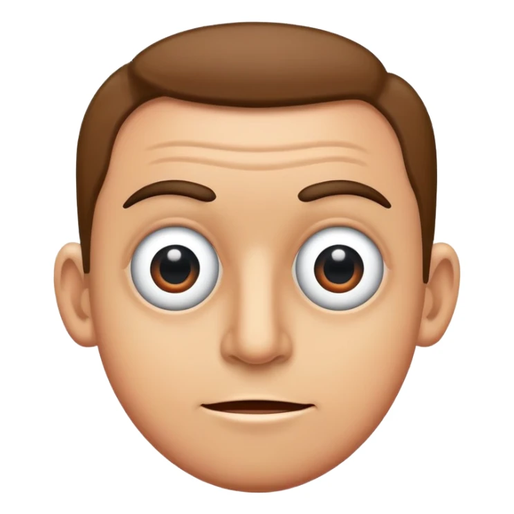 Businessman with googly eyes sticker