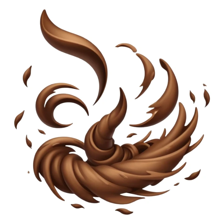Tornado storm of flying poop sticker